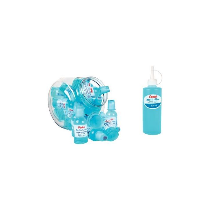 Pack de 24 flacons de colle Roll'n Glue de 55 ml remplis + 1 flacon de colle 300 ml PER501-ERS-24 PENTEL