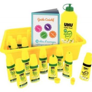 Achetez Pack scolaire de 12 flacons Collage 3 en 1 UHU Renature + recharge 36315 UHU pas cher sur ..