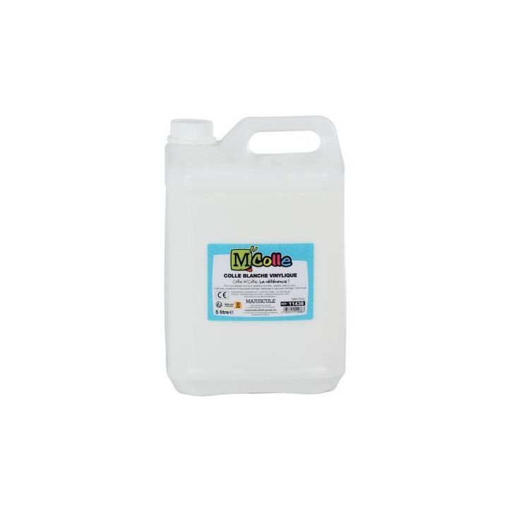 Bidon de colle 5L blanche vinylique 11438.M'COLLE M.COLLE
