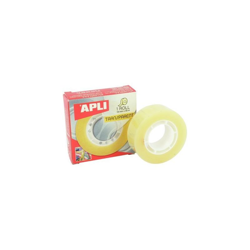 Achetez Rouleau adhésif transparent 19 mm x 33 m 14889 APLI pas cher sur Ma Rentrée Scolaire