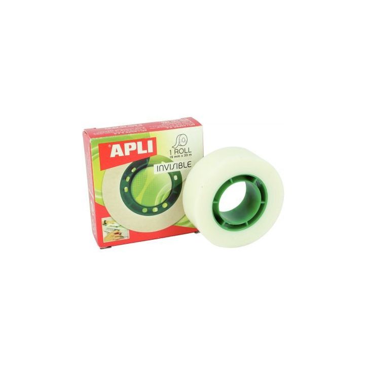 Rouleau adhésif invisible 19 mm x 33 m, en boite individuelle 11036 APLI