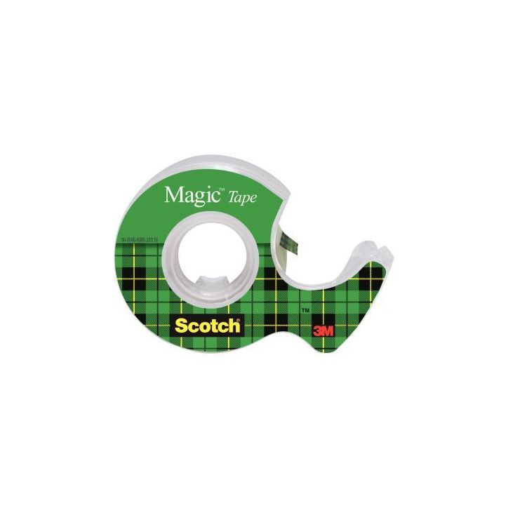 SCOTCH Ruban adhésif invisible 19mm x 7,5m, sur dévidoir plastique, 810