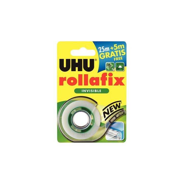 Rouleau adhésif invisible et dévidoir 19mm x 30m 36395 UHU