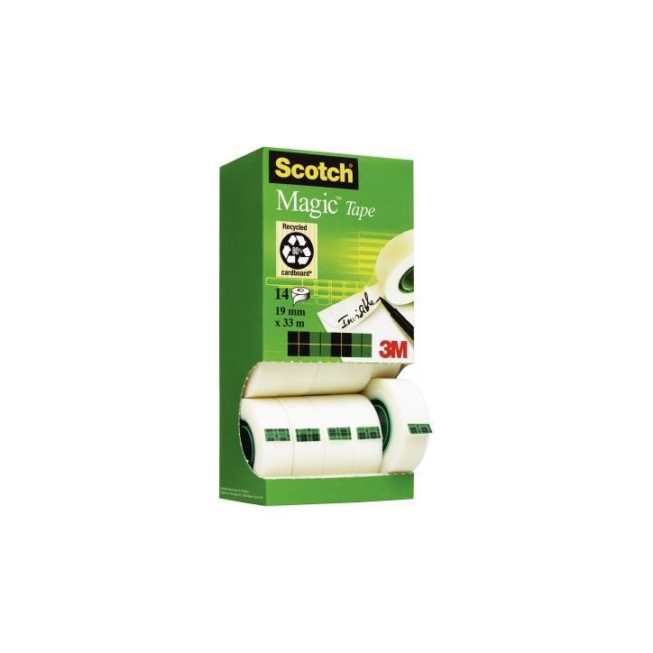 Tour distributrice de 14 rouleaux Scotch Magic 19 mm x 33 m dont 2 gratuits BP032 SCOTCH 3M