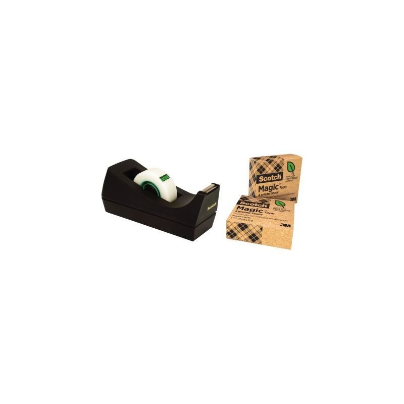 Achetez Pack dévidoir C38 NOIR en plastique recyclé + 3 rouleaux d'adhésifs invisibles Scotch Mag.. Achetez Pack dévidoir C38 NOIR en plastique recyclé + 3 rouleaux d'adhésifs invisibles Scotch Mag..