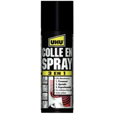Achetez UHU Colle universelle en spray 3 en 1 : permanent, ajustable, repositionnable, 200ml pas che..