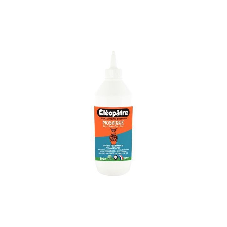 Flacon 500 gr colle Cleo'Saïc  pour mosaïques LCC12-500X