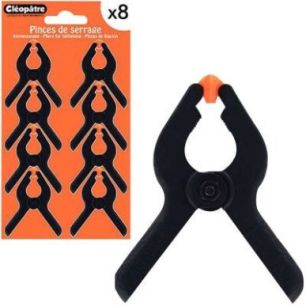 Blister de 8 pinces serre colle de 65mm BL8PINCE65MM CLEOPATRE