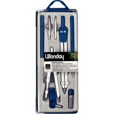 Achetez Coffret 8 pièces compas en métal FCO300272 WONDAY pas cher sur Ma Rentrée Scolaire