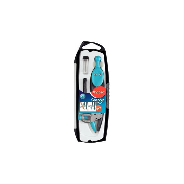 Coffret compas GRAPHIC 3 pièces 519143 MAPED