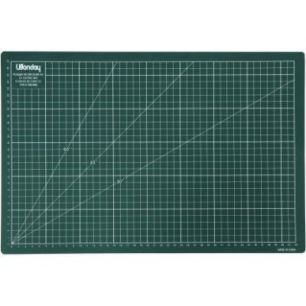 Achetez WONDAY Plaque de découpe verte 450x300x3mm. Résistante à  la coupe, surface quadrillée ..