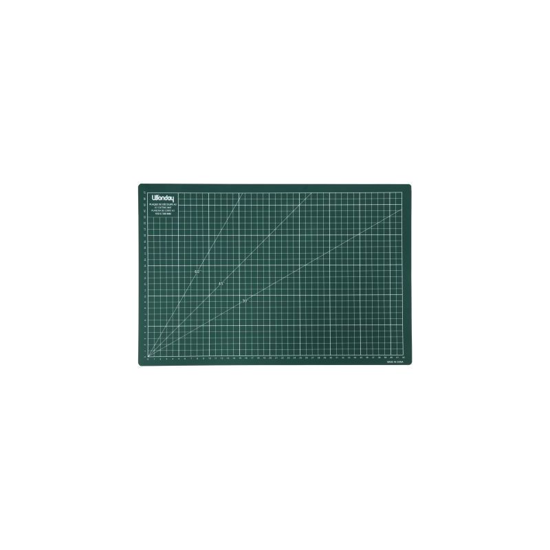 Achetez WONDAY Plaque de découpe verte 450x300x3mm. Résistante à  la coupe, surface quadrillée ..
