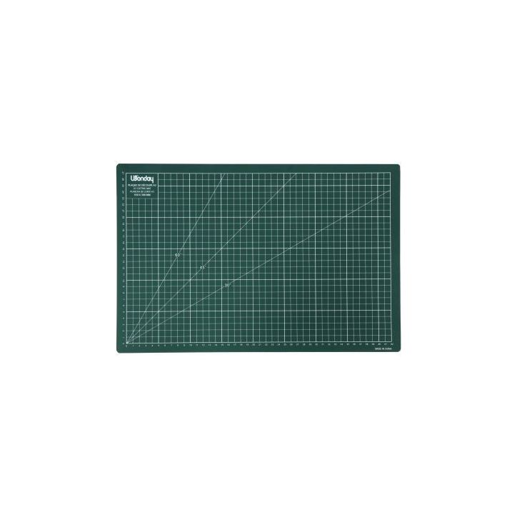 WONDAY Plaque de découpe verte 450x300x3mm. Résistante à  la coupe, surface quadrillée