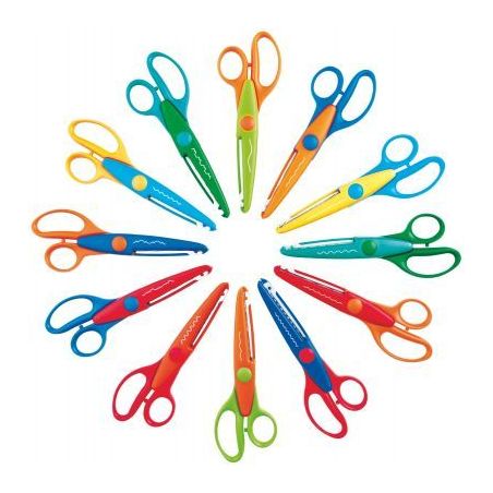 Achetez Valisette de 12 ciseaux 16cm à  cranter ADE030063 pas cher sur Ma Rentrée Scolaire