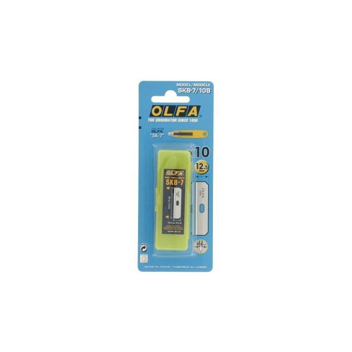 Blister de 10 lames trapézoidales en acier 12,5 mm 17029 OLFA