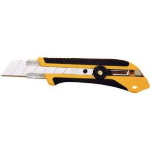 OLFA Cutter XH-1 Jaune Noir, manche en caoutchouc, blocage par molette, lame secable - Largeur lame 25 mm OLFA Cutter XH-1 Jaune Noir, manche en caoutchouc, blocage par molette, lame secable - Largeur lame 25 mm