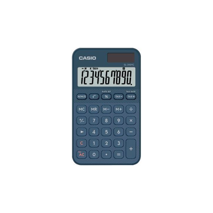 Machine à calculer de poche Casio 10 chiffres SL-310YC navy SL-310YC-NY CASIO