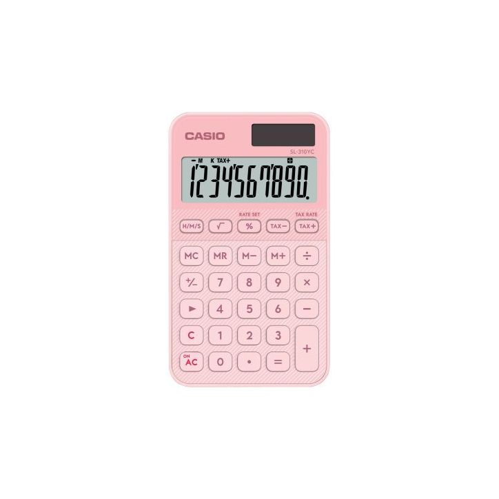 Machine à calculer de poche Casio 10 chiffres SL-310YC rose SL-310YC-LP CASIO