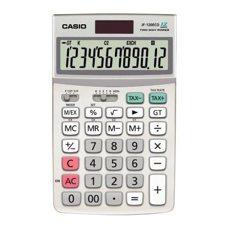 Achetez Machine a calculer de poche 12 chiffres Casio JF-120ECO JF-120ECO-W-EP CASIO pas cher sur Ma..