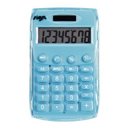 Achetez Calculatrice de Poche 8 chiffres SIGN Bleue SG17762BE pas cher sur Ma Rentrée Scolaire