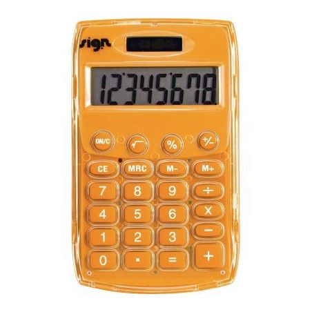 Achetez Calculatrice de Poche 8 chiffres SIGN Orange SG17762OG pas cher sur Ma Rentrée Scolaire