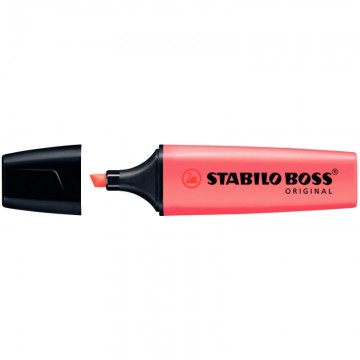 Achetez STABILO BOSS ORIGINAL surligneur pointe biseautée - Rouge fluo pas  cher sur Ma Rentrée Sco..