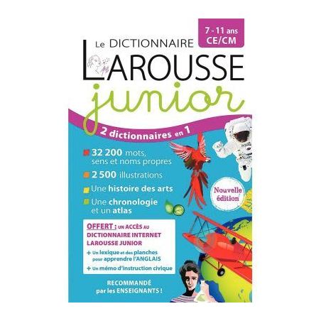 Achetez Dictionnaire Larousse Junior Edition 2025 9782036068544 LAROUSSE pas cher sur Ma Rentrée Sc..
