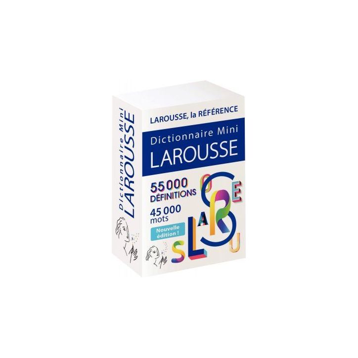 Dictionnaire Larousse Mini 2023 de la langue française incluant 45 000 mots et 55000 définitions dans un for