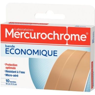 Achetez Boite de 10 bandes de pansement à  découper 10x6cm 050260 MERCUROCHROME pas cher sur Ma R..