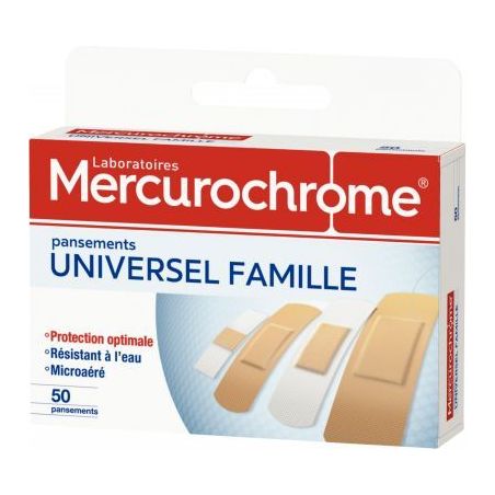 Achetez Boite de 50 pansements famille 50140 MERCUROCHROME pas cher sur Ma Rentrée Scolaire