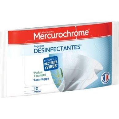 Achetez Etui de 12 lingettes désinfectantes 050471 MERCUROCHROME pas cher sur Ma Rentrée Scolaire