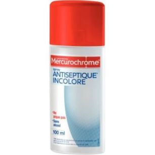 Spray au Mercurochrome incolore 100ml 050320 MERCUROCHROME Spray au Mercurochrome incolore 100ml 050320 MERCUROCHROME
