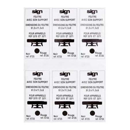 Achetez Blister de 6 recharges pré-encrées noir M6725 M6725 REINER pas cher sur Ma Rentrée Scolai..