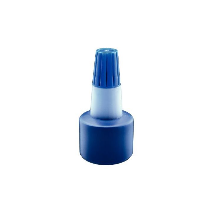 TRODAT Encre à  tampon sans huile pour recharger tampons encreurs. Flacon de 28ml Bleu
