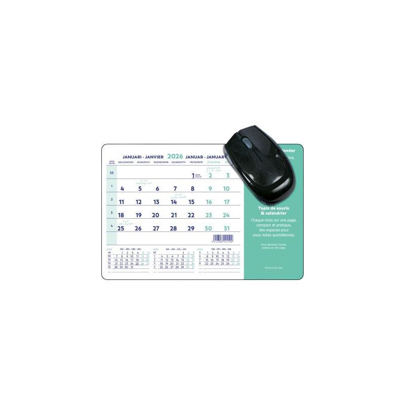 Achetez Tapis de souris calendrier 1.841.9900.00.0.0 BREPOLS pas cher sur Ma Rentrée Scolaire