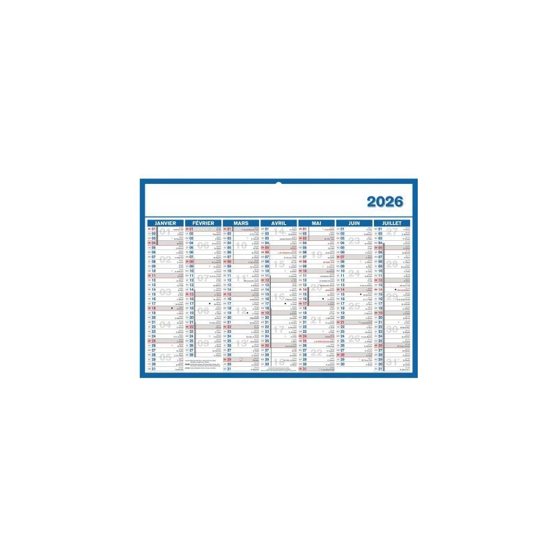 Achetez Calendrier semestriel 7 mois par face 19x26,5cm souple PAPDIRECTMINI pas cher sur Ma Rentré..