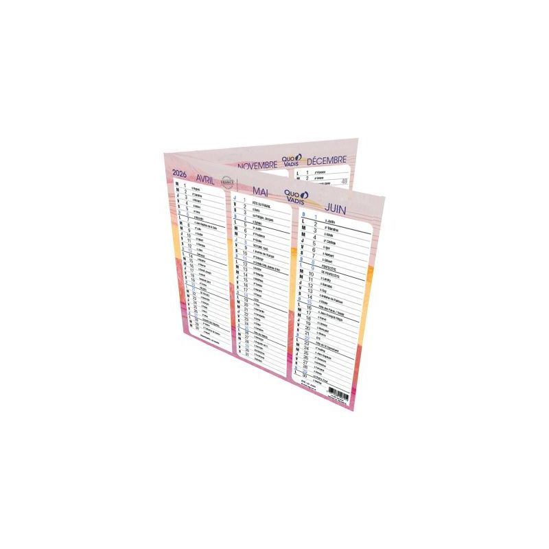 Achetez Calendrier origami iconique 36x18cm 238561Q QUO VADIS pas cher sur Ma Rentrée Scolaire