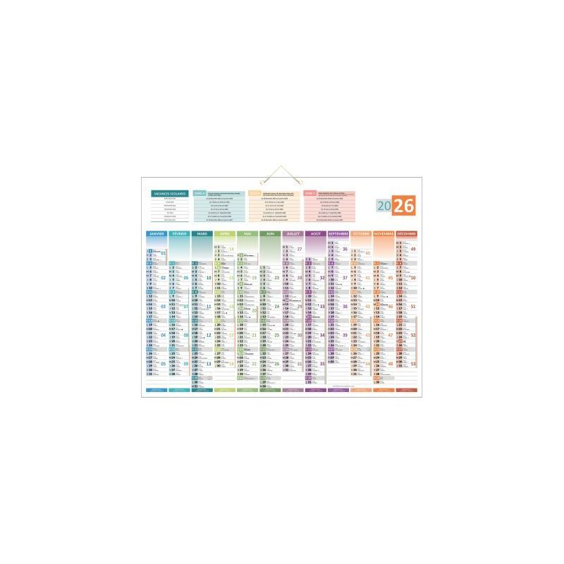 Achetez Calendrier 12 mois Uni Compact 55x43cm PAPUNICOMPACT BOUCHUT GRANDREMY pas cher sur Ma Rentr..
