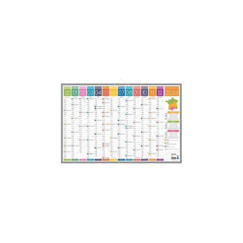Achetez Calendrier annuel 13 mois Tendance 43x65cm PAPTENDANCEMAXI BOUCHUT GRANDREMY pas cher sur Ma..