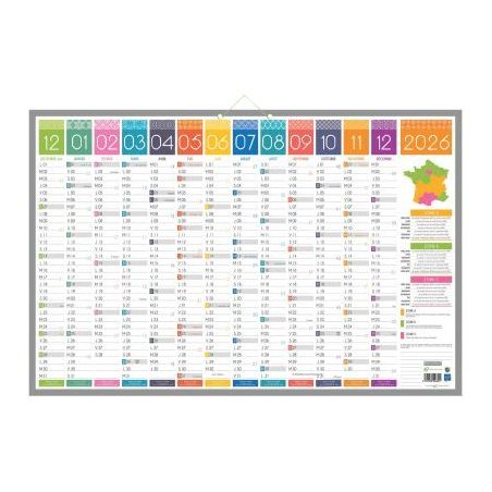 Achetez Calendrier annuel 13 mois Tendance 43x65cm PAPTENDANCEMAXI BOUCHUT GRANDREMY pas cher sur Ma..