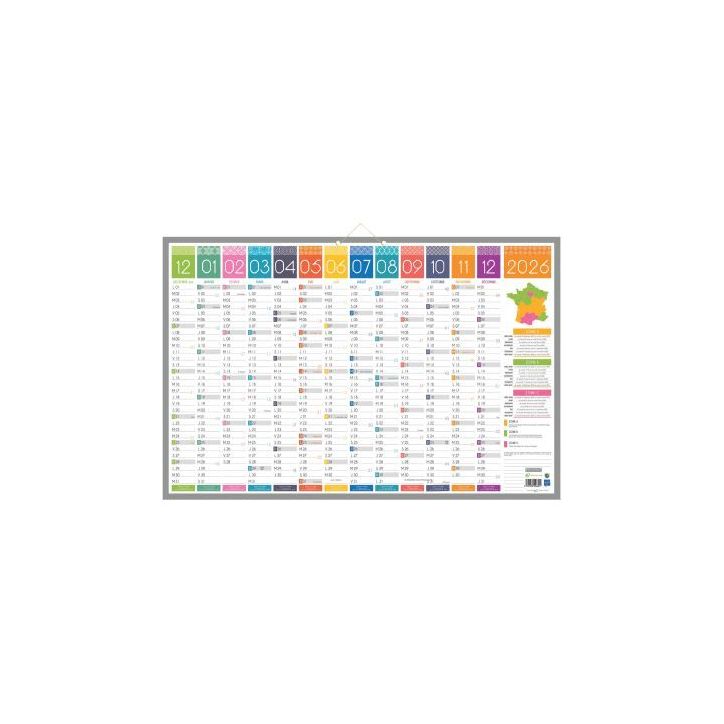 Calendrier annuel 13 mois Tendance 43x65cm PAPTENDANCEMAXI BOUCHUT GRANDREMY