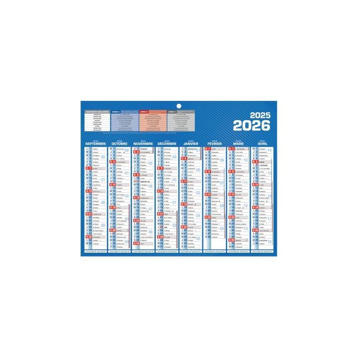 Calendrier 8 mois sur chaque face 21 x 26,5 cm PAPCLAS16MINI