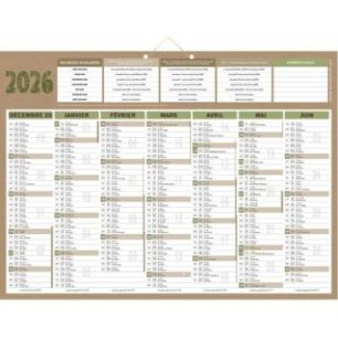 Achetez Calendrier semestriel 7 mois par face Natura 40,5x55cm PAPNATURA BOUCHUT GRANDREMY pas cher ..