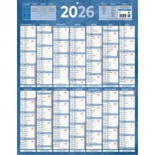 Achetez Calendrier annuel 14 mois 55x43cm bleu PAP229B BOUCHUT GRANDREMY pas cher sur Ma Rentrée Sc..
