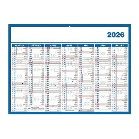 Achetez Calendrier semestriel 7 mois par face 29x39,5cm souple PAPDIRECTMED pas cher sur Ma Rentrée..