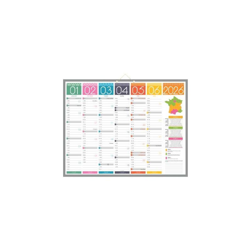 Achetez Calendrier semestriel 6 mois par face Tendance 43x55cm PAPTENDANCE BOUCHUT GRANDREMY pas che.. Achetez Calendrier semestriel 6 mois par face Tendance 43x55cm PAPTENDANCE BOUCHUT GRANDREMY pas che..
