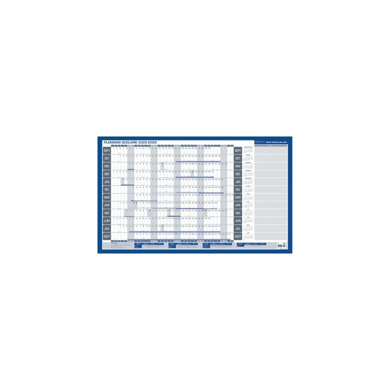 Achetez Planning annuel scolaire septembre à  août souple PAPPLANSCOL pas cher sur Ma Rentrée Sc..