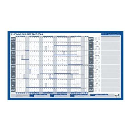 Achetez Planning annuel scolaire septembre à  août souple PAPPLANSCOL pas cher sur Ma Rentrée Sc..