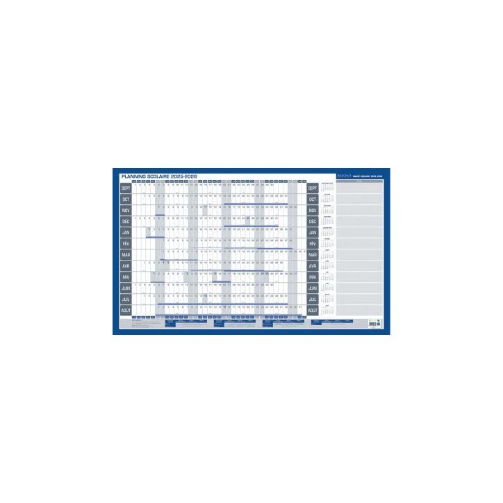 Planning annuel scolaire septembre à  août souple PAPPLANSCOL