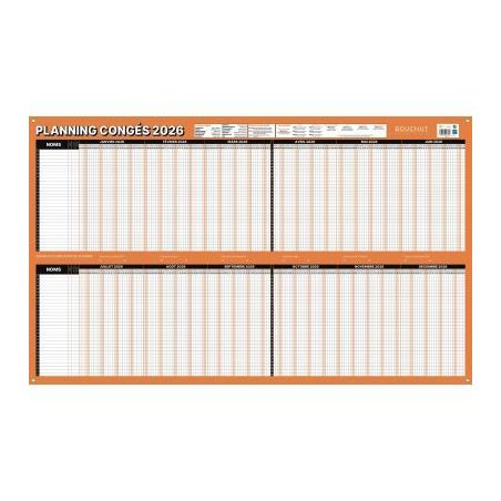 Achetez Planning congés janvier à décembre 60x99cm PAPPLANCONG pas cher sur Ma Rentrée Scolaire